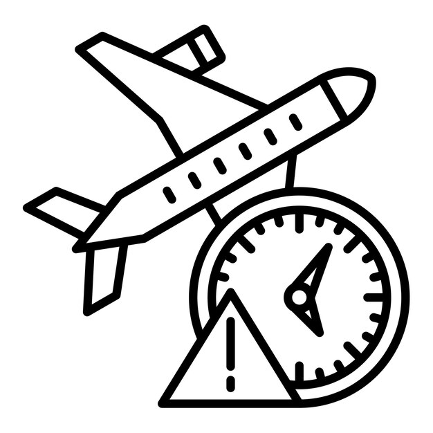 Vector flight delay icon