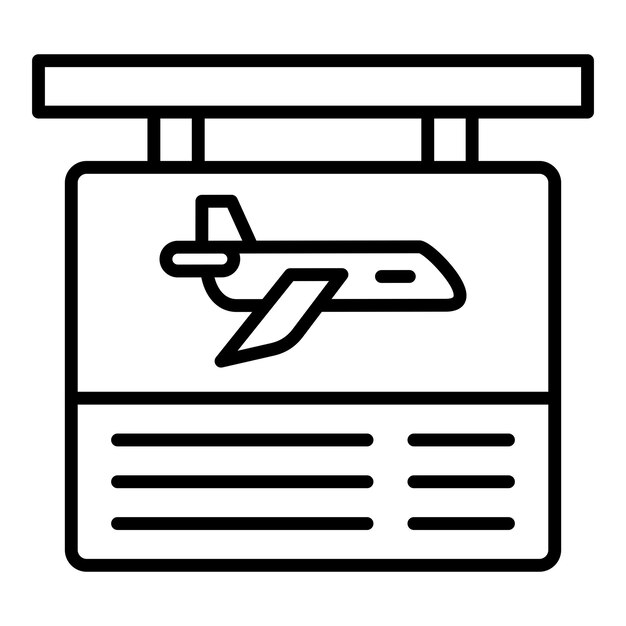Vettore stile dell'icona delle informazioni di volo