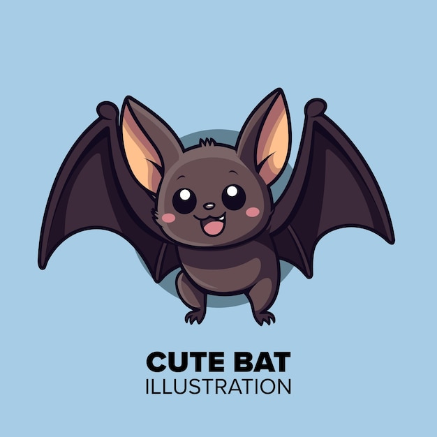 flight of laughter halloween bat's playful soaring in flat style design