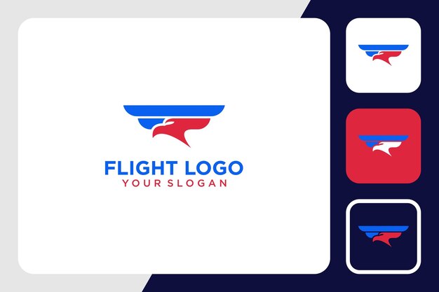 Design del logo di volo con ispirazione all'aquila