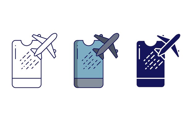 Flight Ticket vector icon