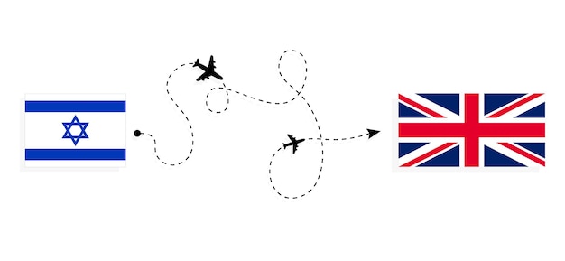 Flight and travel from Israel to United Kingdom of Great Britain by passenger airplane