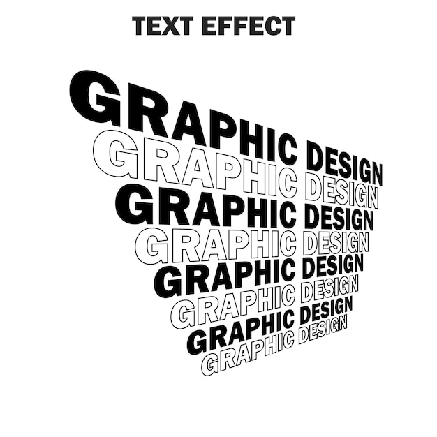 Vector flip 3d style text effect fresh graphic design