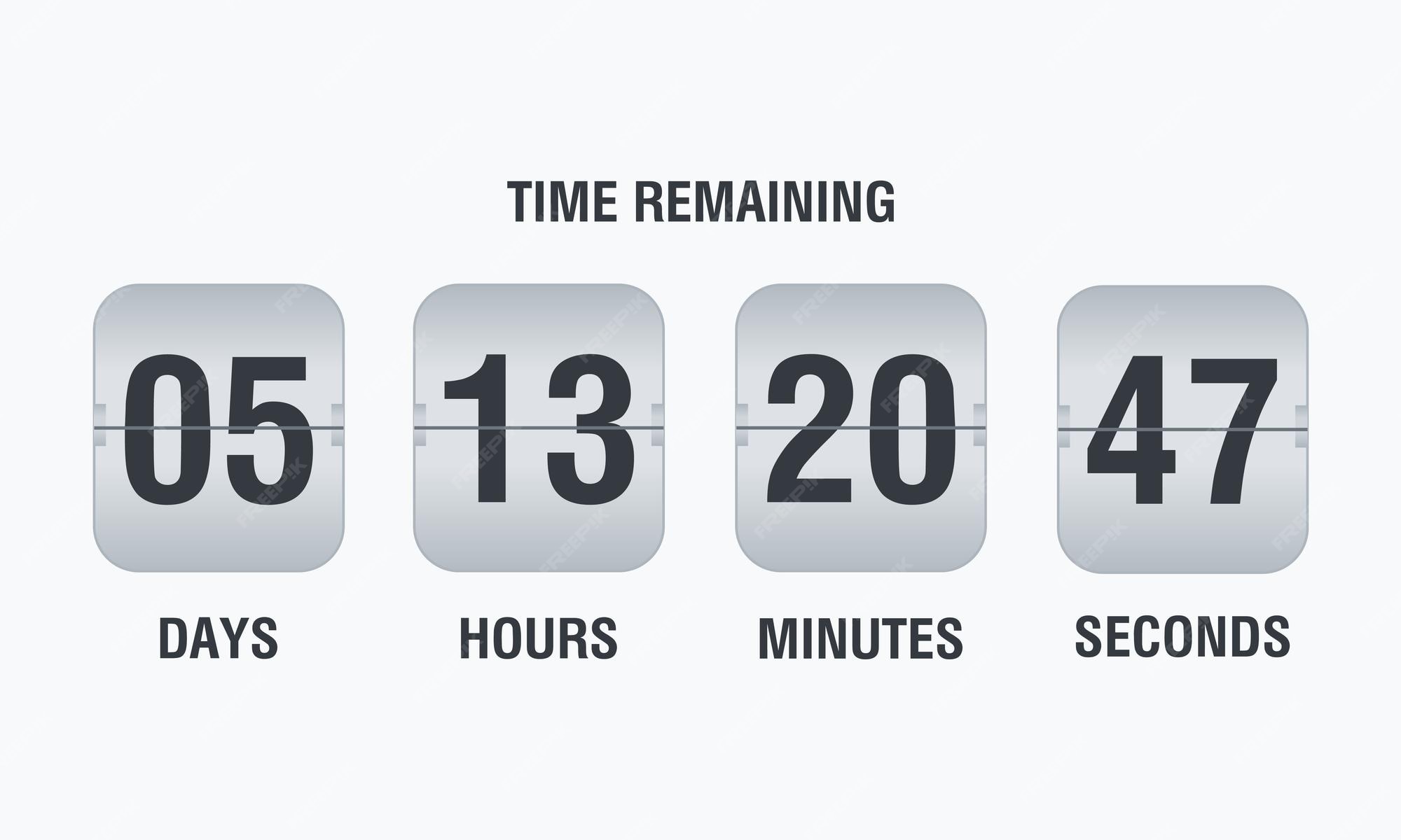 Premium Vector  Time remaining illustration with digital countdown clock  counter timer