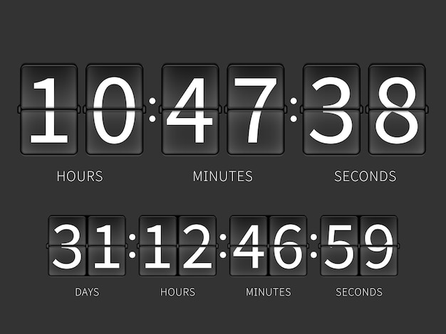 Flip countdown timer