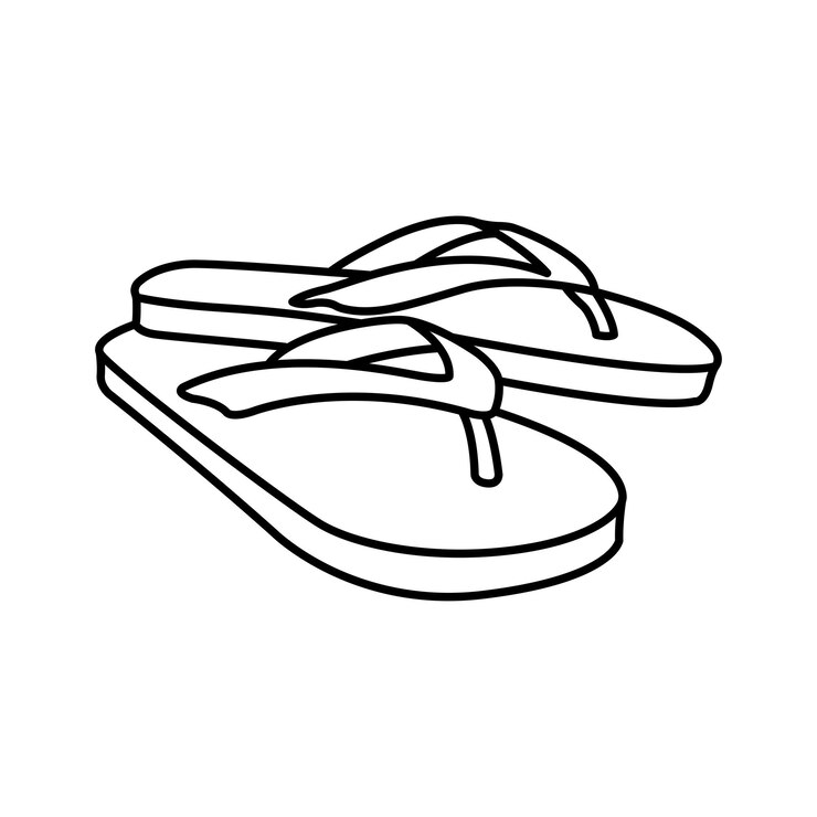 Vector flip flop icon vector design template in white background