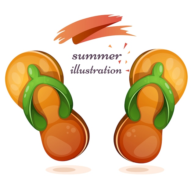 Vector flip-flops cartoon afbeelding