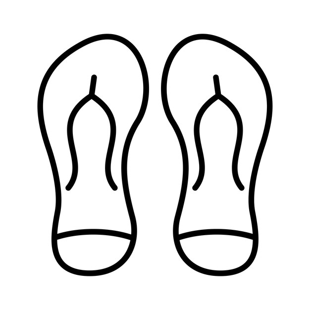 Flip Flops Line Illustration