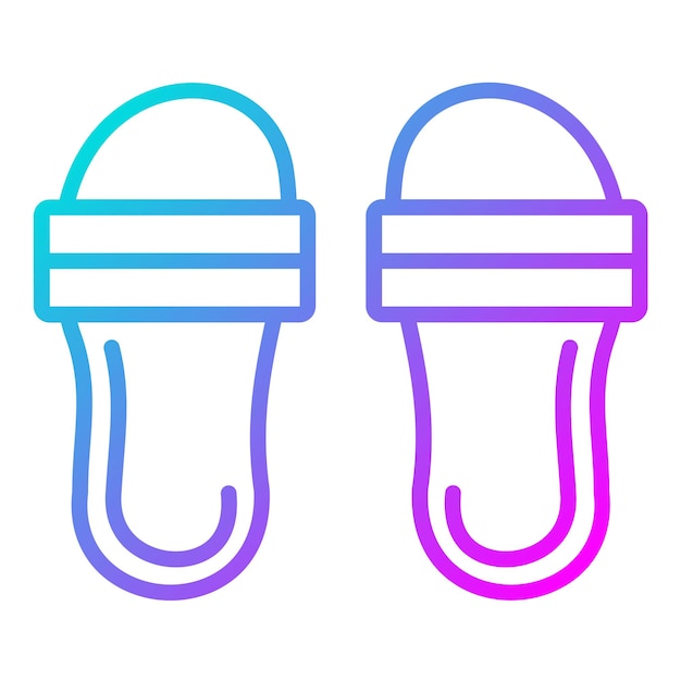 Vector flip flops vector icon can be used for coastline iconset