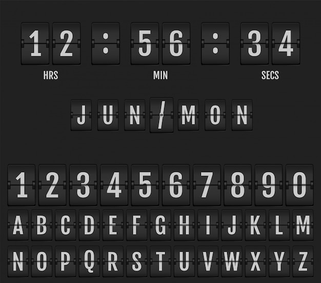 Flip table clock calendar and timer.