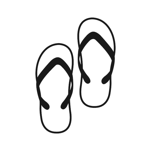 Vector flipflops icon vector illustration.