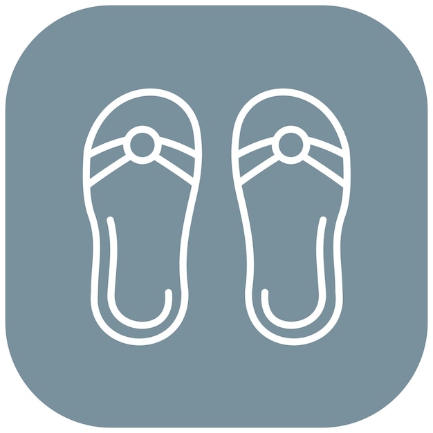 Flipflops vector icoon Kan worden gebruikt voor Beach Resort iconset