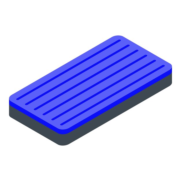 Float inflatable mattress icon Isometric of float inflatable mattress vector icon for web design isolated on white background