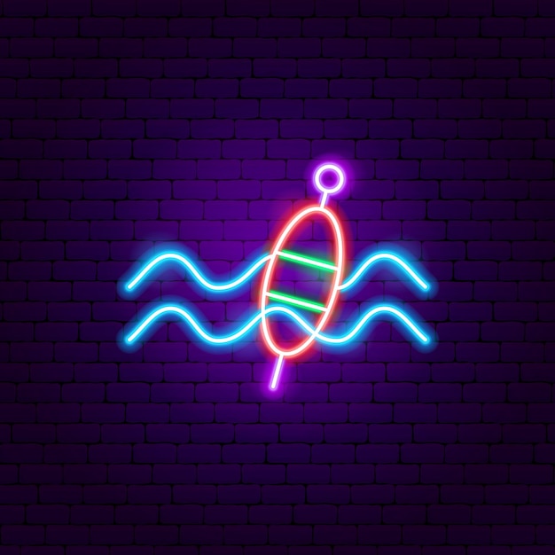 Vector float neon sign