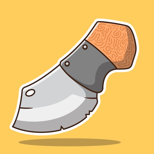 Vector floating knife cartoon vector icon illustration flat cartoon knife