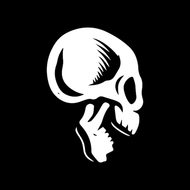 Vector floating skull head vector art