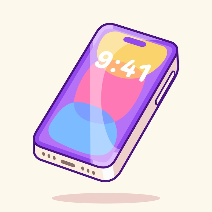 Vector フローティング スマートフォン漫画ベクトル