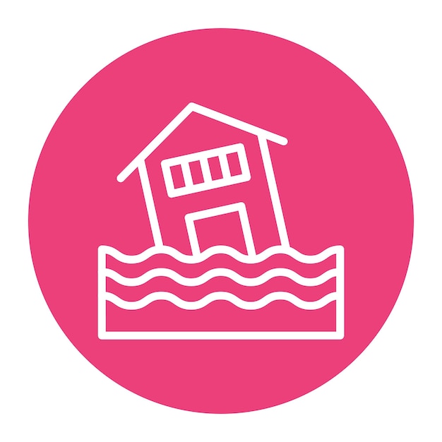 Flood icon vector image Can be used for Homeless