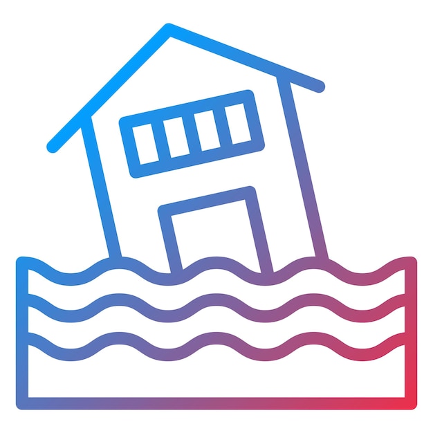 Flood icon vector image Can be used for Homeless