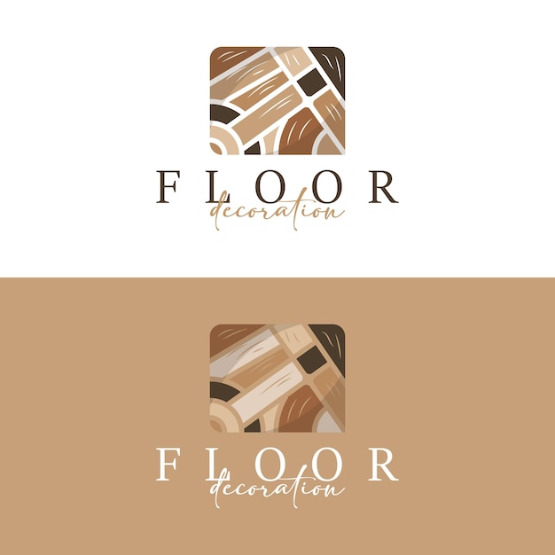 床デザインのロゴ家の装飾セラミック タイルのベクトル図