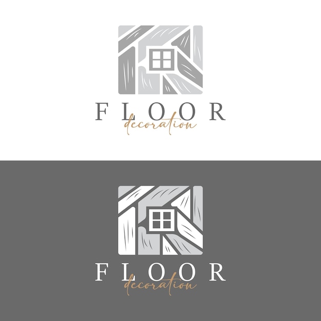 Floor Design Logo Home Decoration Ceramic Tile Vector Illustration