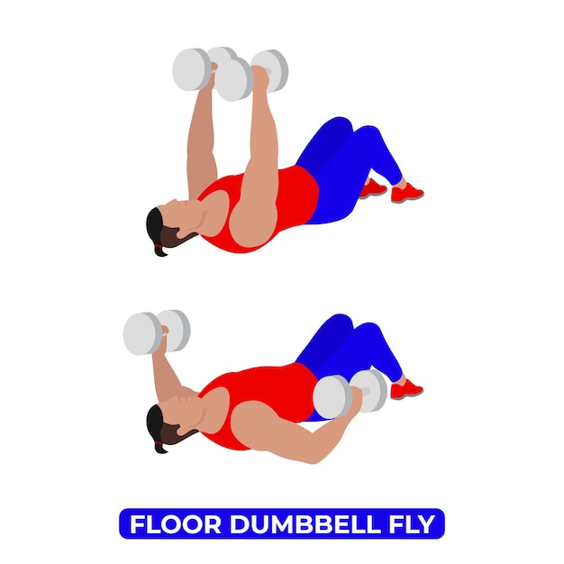 Floor Dumbbell Fly Exercise Men