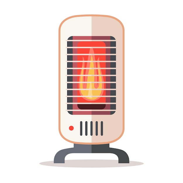 Floor heater on a white background flat vector illustration