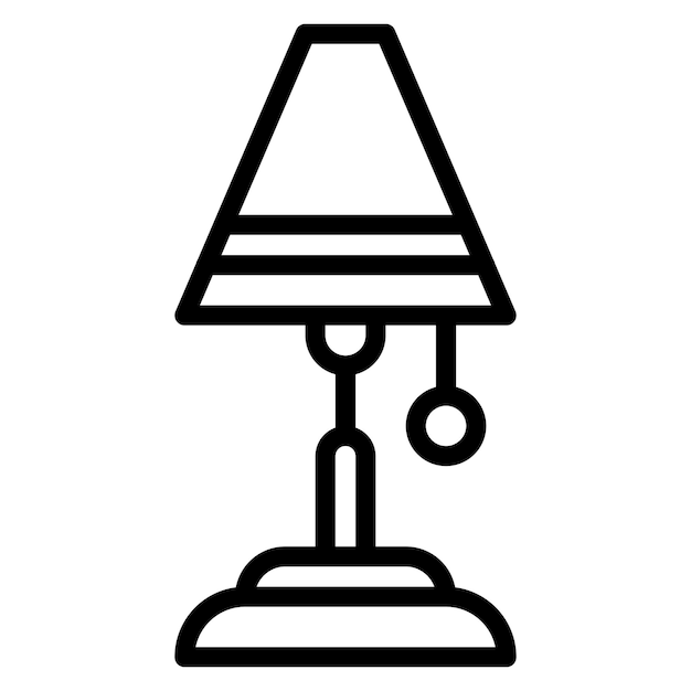 Vector floor lamp vector icon illustration of interior iconset