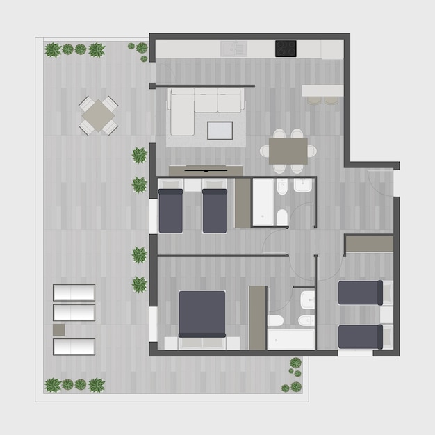 Vector floor plan