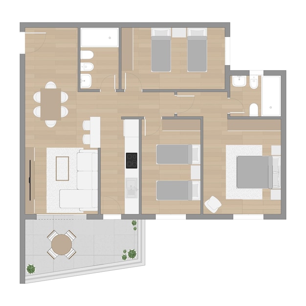 Vector floor plan