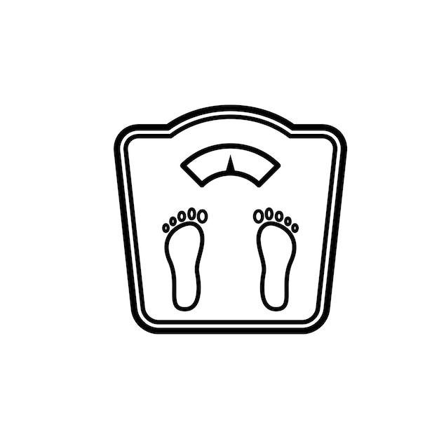 floor scale icon vector logo design template