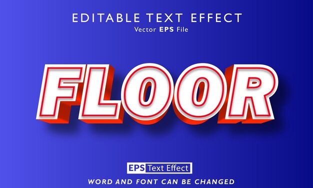 Floor text effect editable