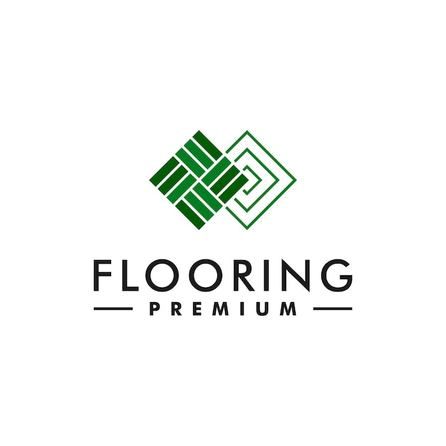 フローリングのロゴ アイコン寄木細工の床ベクトル イラスト デザインのベクトル
