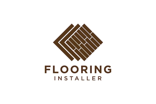 Vector flooring logo parquet vector illustration design