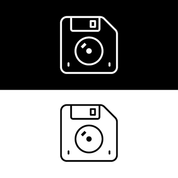 Floppy Disk Icon Vector Design Template (Template voor het ontwerpen van floppy disks)