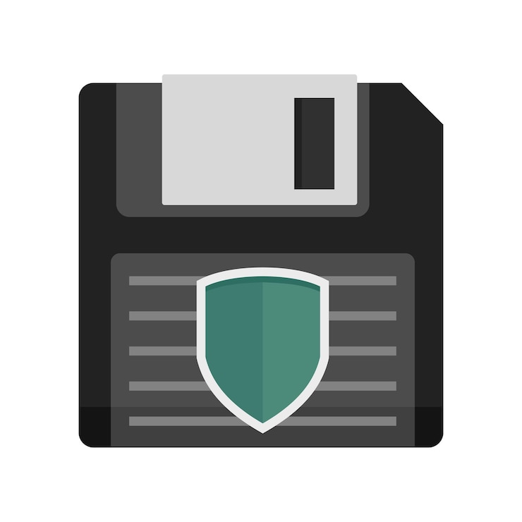 Vector floppy disk protected icon flat illustration of floppy disk protected vector icon for web design