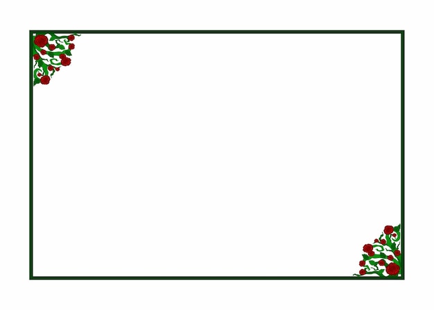 Flora and Rose Ornament Frame Border Vector For Decoration Design