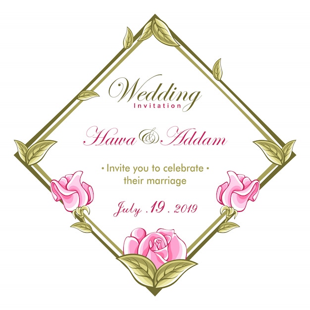 Flora wedding invitation