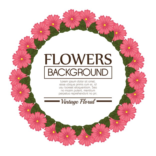 floral achtergrond decoratief frame vector illustratie ontwerp