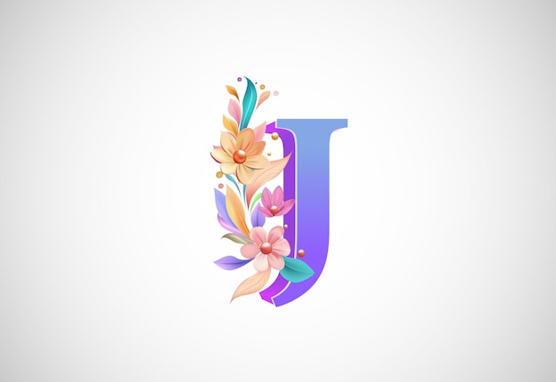 花のアルファベット j ロゴ結婚式招待状グリーティング カード誕生日ロゴ ポスターその他のアイデア