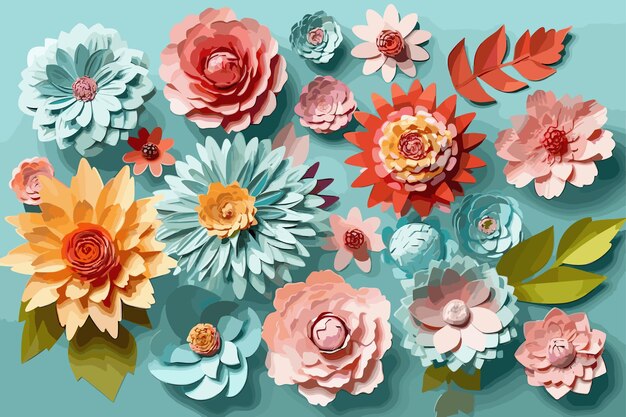 Vector floral arrangement with trendy colors viva magenta background pattern vector flower texture