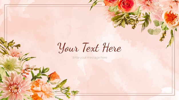 Floral background banner template