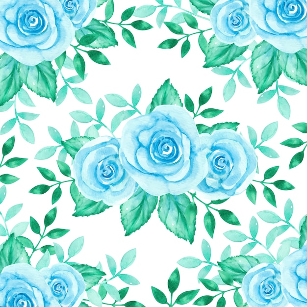 Floral Background Blue Roses