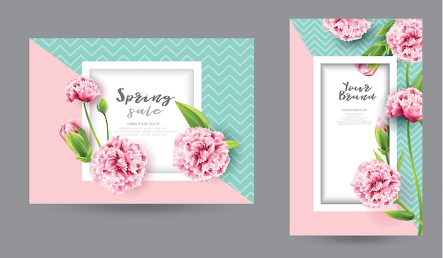 Floral background and card