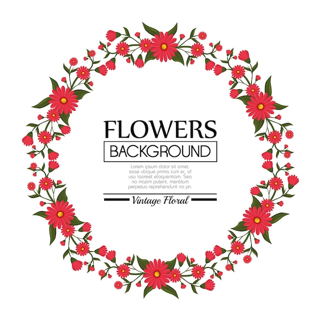 floral background decorative frame