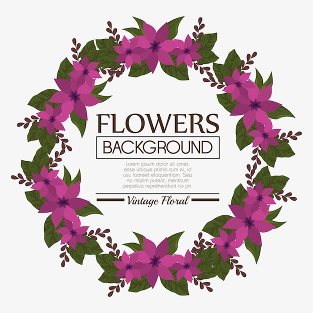 floral background decorative frame