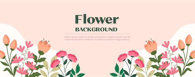 Floral background design Beautiful floral banner template design