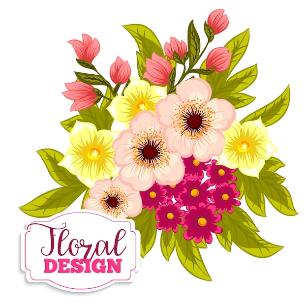 Vector floral background design