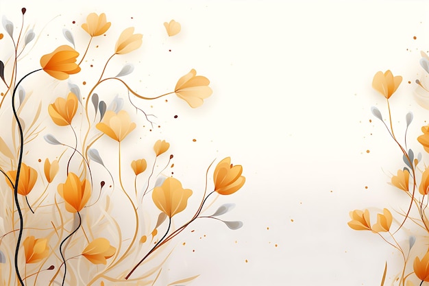 Floral Background Drawing Natural Patterns