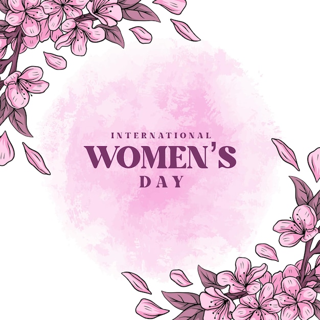 Floral background for international women's day